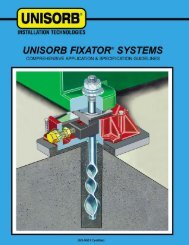 FIXATORÂ® Systems - Unisorb Installation Technologies