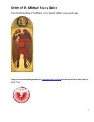 Order of St. Michael Study Guide - Magdalene Circle
