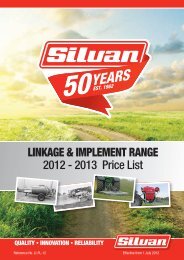 2012-13 Linkage & Implement Range Price book - Silvan Australia