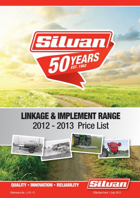 Omgivelser retning sejr 2012-13 Linkage &amp; Implement Range Price book - Silvan Australia