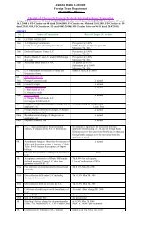 Schedule of Charges for Foreign Trade & Foreign - Janata Bank