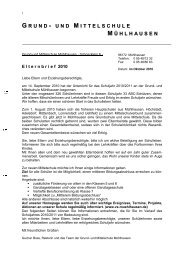 Elternbrief 2010 - Grund- und Mittelschule MÃ¼hlhausen