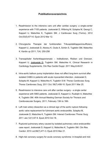 Publikationen Dr. med. Joskowiak ( PDF , 14,1 kB)