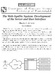 The Web-SynDic System - Department of Computer Science