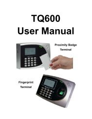 TQ600 User Manual - Acroprint