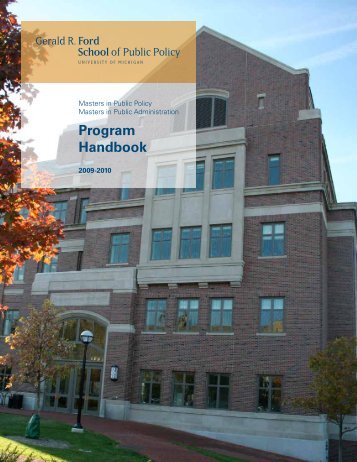 University of michigan gerald ford school of public policy #9