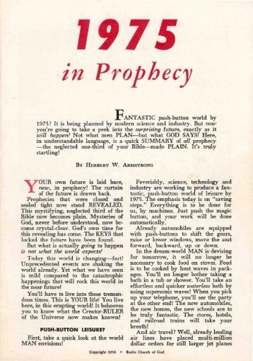 1975 In Prophecy PDF - Church of God Faithful Flock
