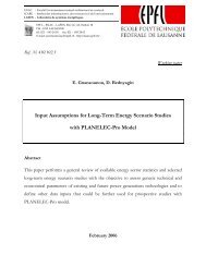 Input Assumptions for Long-Term Energy Scenario Studies with ...