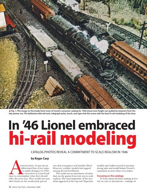 In '46 Lionel embraced - Classic Toy Trains