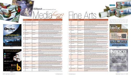 Media for the Fine Arts - Digital Output Magazine