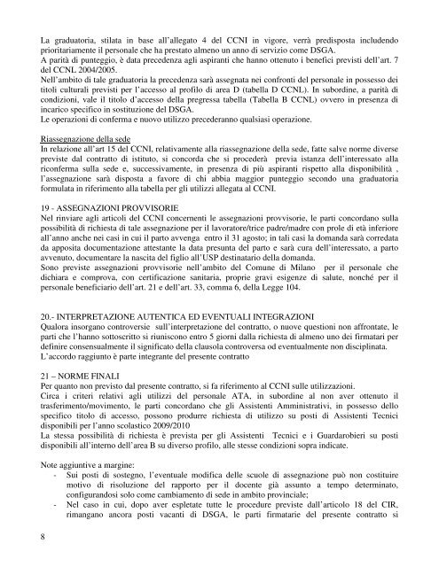 cir utilizzi e assegnazioni provvisorie lombardia - FLC CGIL Lombardia