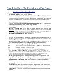 Completing Form FDA 2541a for Acidified Foods