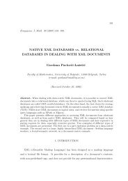 NATIVE XML DATABASES vs. RELATIONAL DATABASES IN ...