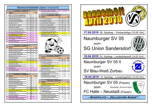 Einheit Wernigerode Programm Verbandsliga 2004/05 FC Lok Stendal 