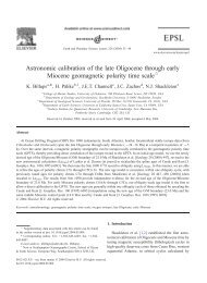 Astronomic calibration of the late Oligocene through early Miocene ...