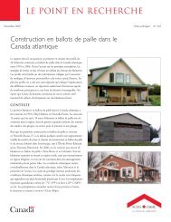 Construction en ballots de paille dans le Canada atlantique - SCHL