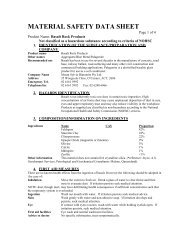 MSDS Basalt Products - Mt Sylvia Diatomite