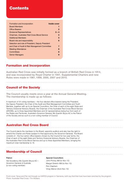 Governance 2010-2011 - Australian Red Cross