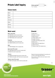 Private Label Order Form - Traser