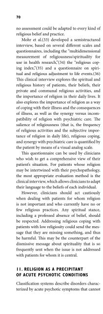 Religion and Spirituality in Psychiatry