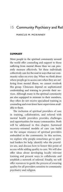 Religion and Spirituality in Psychiatry