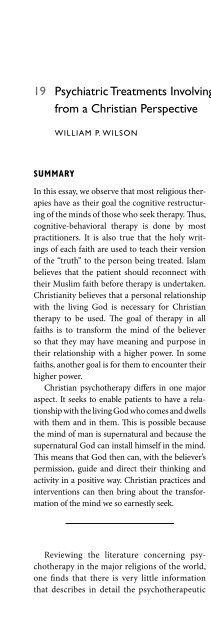 Religion and Spirituality in Psychiatry