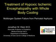 Treatment of Hypoxic Ischemic Encephalopathy ... - University of Iowa