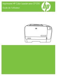 HP Color LaserJet CP1210 Series Printer User Guide - FRWW