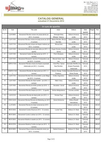 CATALOG GENERAL - UJmag