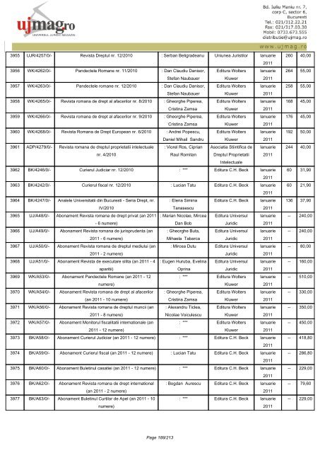 CATALOG GENERAL - UJmag