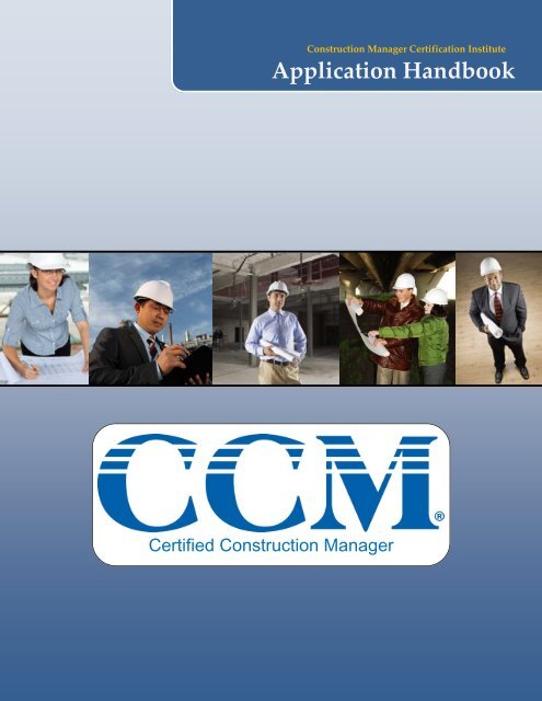 CCM Application Handbook (PDF) - CMAA