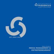 Media ManageMent & entrepreneurship - Hochschule Fresenius