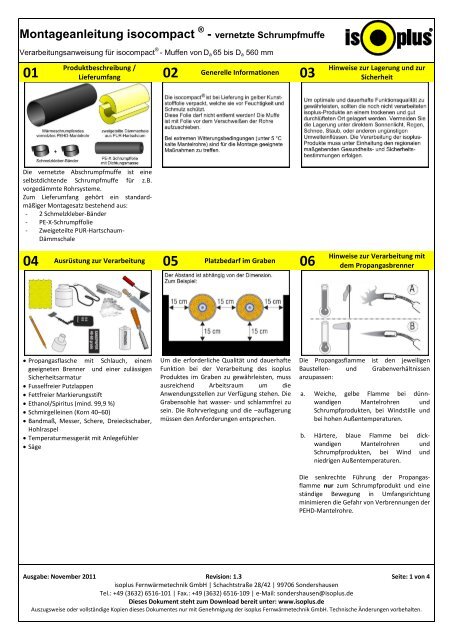 Montageanleitung isocompact - isoplus FernwÃ¤rmetechnik