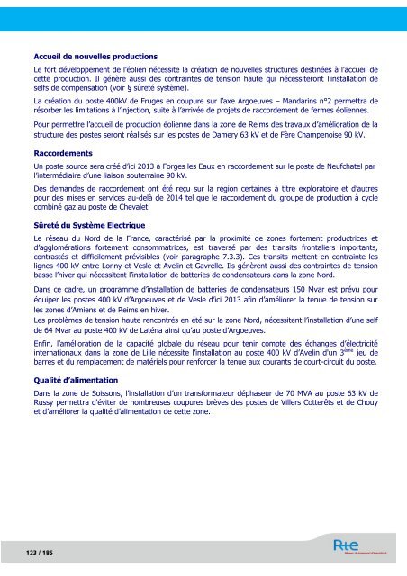 SchÃ©ma dÃ©cennal de dÃ©veloppement du rÃ©seau - RTE