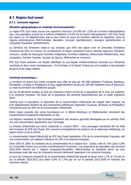 SchÃ©ma dÃ©cennal de dÃ©veloppement du rÃ©seau - RTE