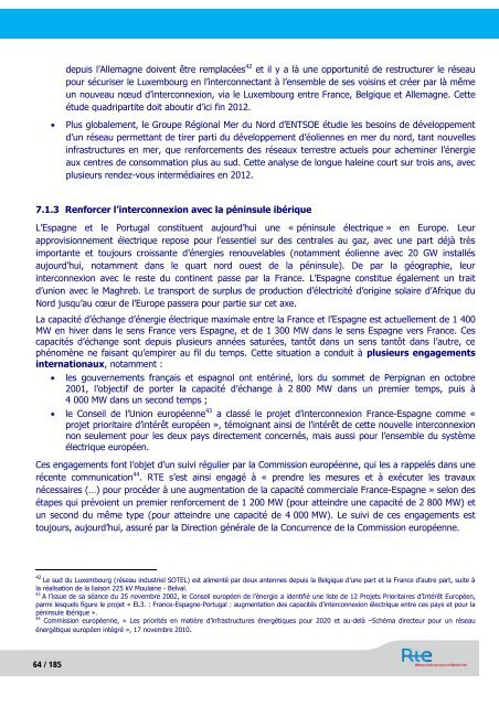 SchÃ©ma dÃ©cennal de dÃ©veloppement du rÃ©seau - RTE