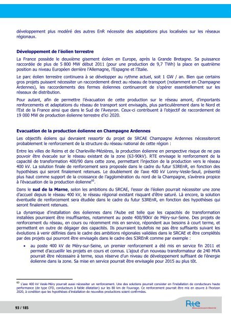 SchÃ©ma dÃ©cennal de dÃ©veloppement du rÃ©seau - RTE