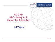 ACORD P&C/Surety AL3 Hierarchy & Headers