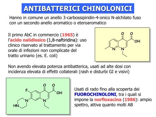 Antibatterici di sintesi