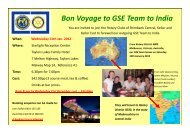 Bon Voyage to GSE Team to India - Rotary District 9800