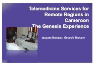 Telemedicine Services for Remote Regions in Cameroon The ...
