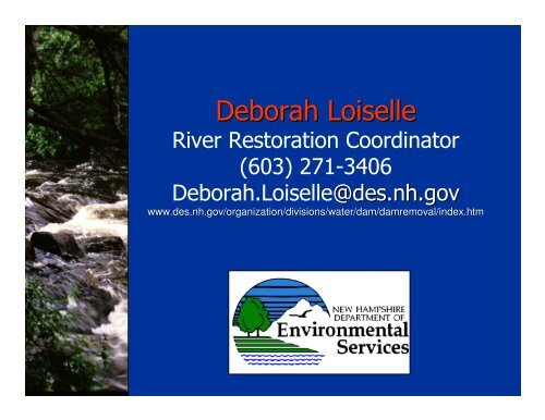 New Hampshire's Dam Removal and River Restoration Program