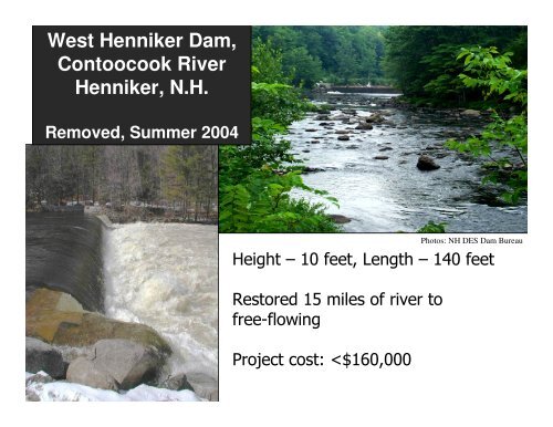 New Hampshire's Dam Removal and River Restoration Program