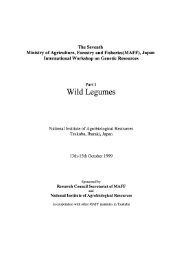 The 7th MAFF International Workshop on Genetic Resources: Wild ...