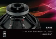 Fane 1x18 Bass Reflex Enclosure 18XS.indd