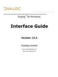 Dyalog APL Interface Guide Version 13.2 - Dyalog Limited