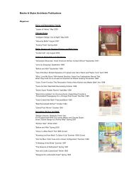 Mastro & Skylar Architects Publications