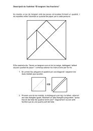 DescripciÃ³ de l'activitat âEl tangram i les fraccionsâ Es mostra un joc ...