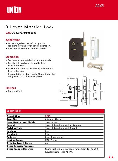 LEVER MORTICE - merchandise.com.hk