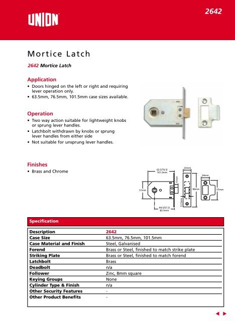 LEVER MORTICE - merchandise.com.hk